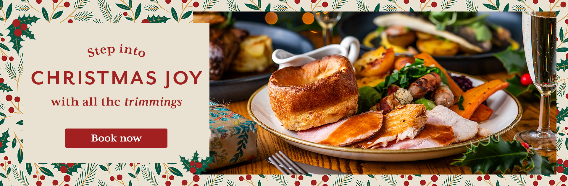 Christmas Day menu at Crabtree, Hemel Hempstead