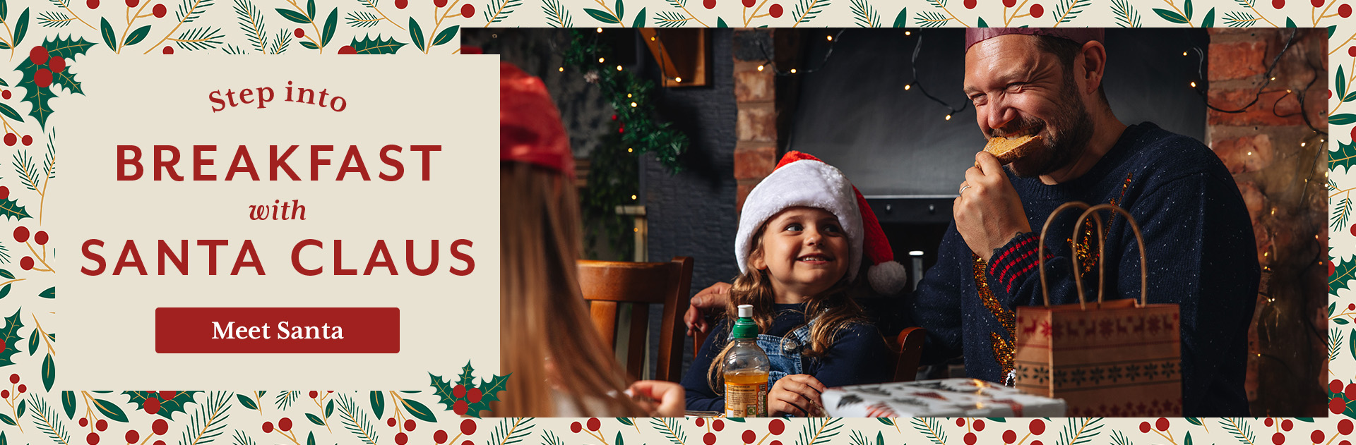 Breakfast with Santa menu at The Ridgeway Tavern